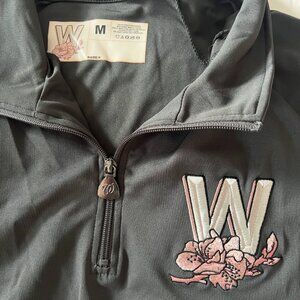Washington Nationals 1/4 Zip Sweater (Men's M)-Cherry Blossom City Connect